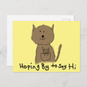 in der Hoffnung, sein Känguru Postkarte zu sagen (Vorne/Hinten)