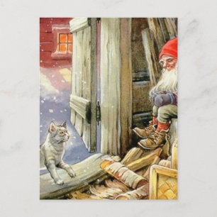 „In der Holzhütte“ von Jenny Nystrom Postkarte
