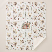 In der Hütte | Familienname Weihnachtsblankon Sherpadecke (Vorderseite)