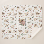 In der Hütte | Familienname Weihnachtsblankon Sherpadecke (Vorderseite (Horizontal))