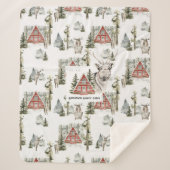 In der Hütte | Familienname Weihnachtsblankon Sherpadecke (Vorderseite)