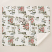 In der Hütte | Familienname Weihnachtsblankon Sherpadecke (Vorderseite (Horizontal))