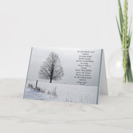 In der kahlen mittleren Winter Weihnachtskarte Feiertagskarte