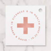 In der Kranken und in der Health Hangover Kit Rose Geschenkanhänger (Rückseite)