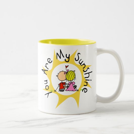 In der Liebe bist du mein Sonnenschein Zweifarbige Tasse (Rechts)