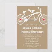 In der Liebe - Einladungen zum Braun-Fahrraddesign (Vorne/Hinten)