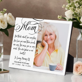 In der Liebe Erinnerung an das Foto der Mama Fotoplatte