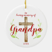 In der Liebe Erinnerung an das Personalisierte Gro Keramik Ornament (Hinten)