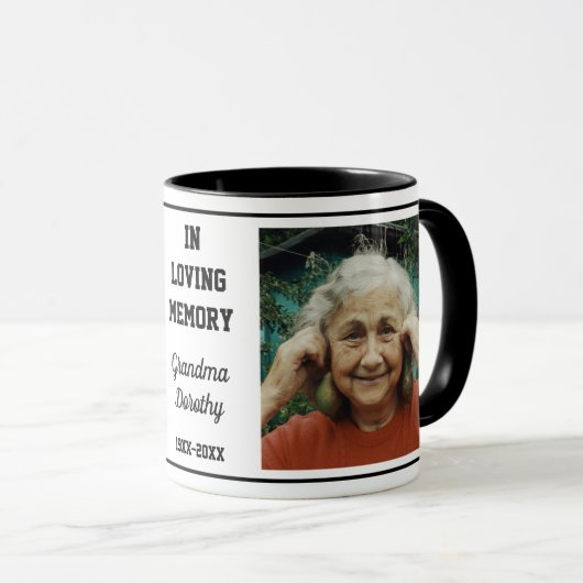 In der Liebe Erinnerung an Oma Erinnerung 2 Foto Tasse (VorderseiteRechts)