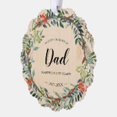 In der Liebe Erinnerung an Vater rustikale Kranken Ornament Karte (Links)