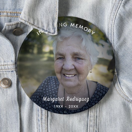 In der Liebe Erinnerung Feier des Lebens maßgeschn Button (Beispiel)