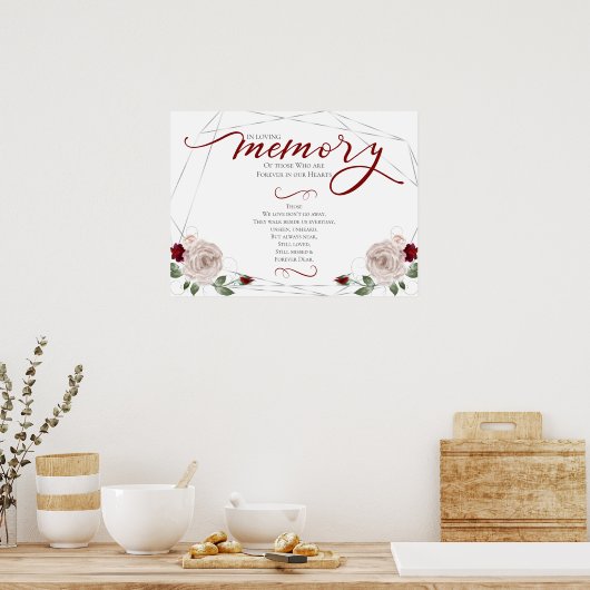 In der Liebe Erinnerung Gedächtnis Gedächtniszeich Poster (Küche)