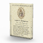 In der Liebe Erinnerung St. Joseph Gebet Keepake Fotoblock (Rechts)