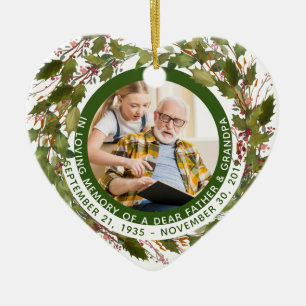 In der Liebe Erinnerung Vater Großvater Weihnacht Keramik Ornament