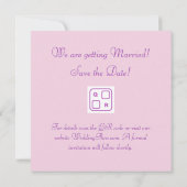 In der Liebe-Fluss Pink Grüne Herz Save The Date (Rückseite)