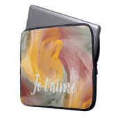 In der Liebe Französisch Herbst Farbe Farbe Wirbel Laptopschutzhülle (Vorderseite Links)