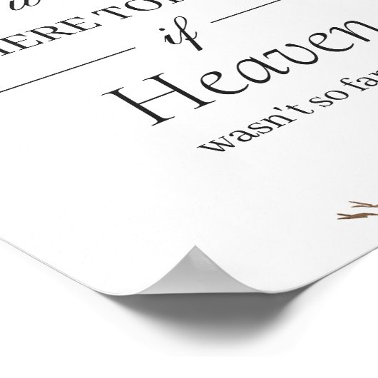 In der Liebe Gedächtnis Hochzeit signieren rustika Poster (Ecke)