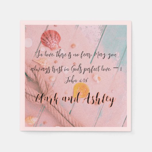 "In der Liebe gibt es keine Angst. Darf man immer Serviette (Vorderseite)