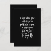 in der Liebe, wenn Sie mich ohne besonderen Grund Dankeskarte (Vorne/Hinten)