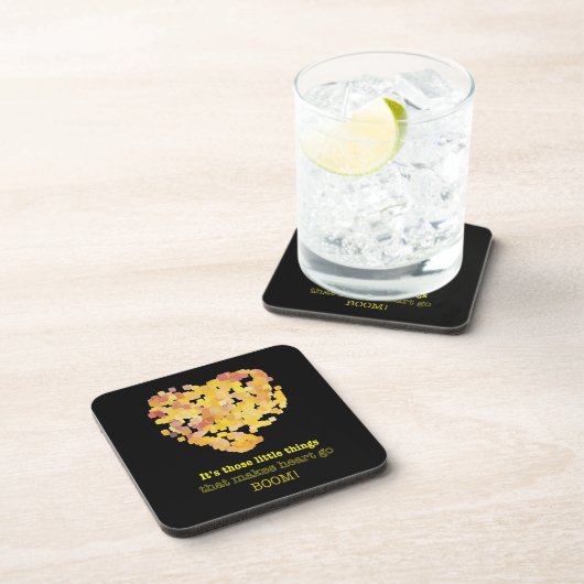 In der Liebe Zitat: Es ist diese kleinen Dinge ... Getränkeuntersetzer (Rechte Seite)