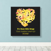 In der Liebe Zitat: Es ist diese kleinen Dinge ... Leinwanddruck (Insitu (Holzboden))