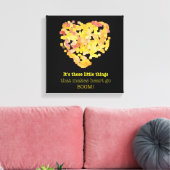 In der Liebe Zitat: Es ist diese kleinen Dinge ... Leinwanddruck (Insitu (Wohnzimmer))