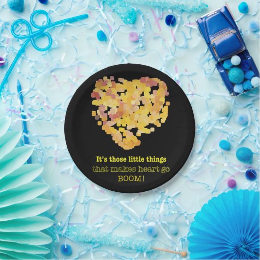 In der Liebe Zitat: Es ist diese kleinen Dinge ... Pappteller (Party)