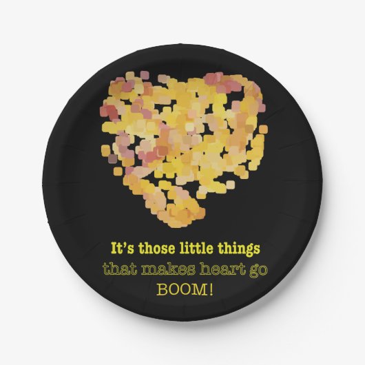 In der Liebe Zitat: Es ist diese kleinen Dinge ... Pappteller (Vorderseite)