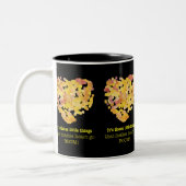 In der Liebe Zitat: Es ist diese kleinen Dinge ... Zweifarbige Tasse (Links)