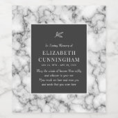 In der Liebe zum Gedächtnis moderne Marmor Weinetikett (Einzelnes Label)