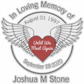 In der liebenden Erinnerung an Aufkleber (Vorderseite)