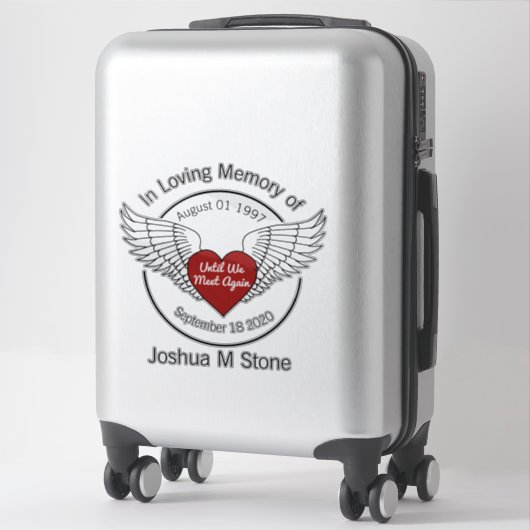 In der liebenden Erinnerung an Aufkleber (Koffer)