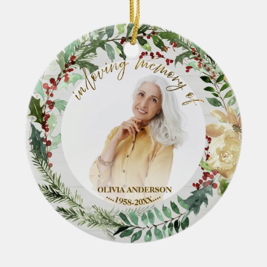 In der liebenden Erinnerung an | Gedenkstätte für Keramik Ornament (Vorne)