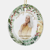 In der liebenden Erinnerung an | Gedenkstätte für Keramik Ornament (Links)