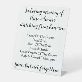 In der liebenden Erinnerung an jene, die vom Himme Sockelschild