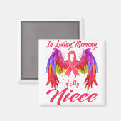 In der liebenden Erinnerung an meine Nichte Flügel Magnet (Vorderseite/Rückseite)