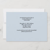 In der liebenden Erinnerung blühen die Wildblumen Einladung (Rückseite)