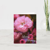 In der liebenden Erinnerung Frühling rosa Kirschbl Karte (Vorderseite)