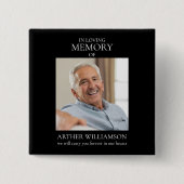 In der liebenden Erinnerung minimale stilvolle Fot Button (Vorderseite)