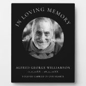 in der liebenden Erinnerung moderne einfache Foto- Fotoplatte (Vorderseite)