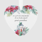 In der liebenden Erinnerung poinsettia Laternenher Ornament (Vorderseite)