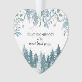 In der liebenden Erinnerung Winterwald Herzform Ornament (Vorderseite)