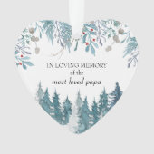 In der liebenden Erinnerung Winterwald Herzform Ornament (Vorderseite)