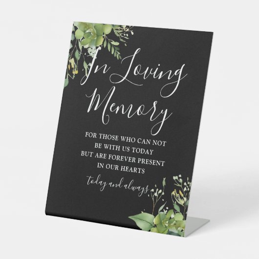 In der liebenden Erinnerungswelt Schwarz-Weiß-Hoch Sockelschild (Vorderseite)