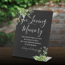 In der liebenden Erinnerungswelt Schwarz-Weiß-Hoch Sockelschild