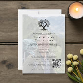 in der liebenden Gedächtnisbaum pod Beerdigung Fot Einladung