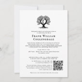 in der liebenden Gedächtnisbaumbeerdigung Einladung (Vorderseite)