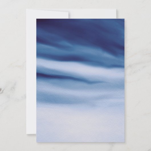 IN DER LIEBENDEN MEMORY Navy Blue Foto Memorial Be Einladung (Rückseite)