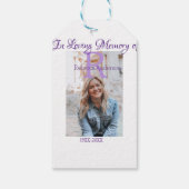 In der liebevollen Erinnerung an den Speicher-Keep Geschenkanhänger (Rückseite)