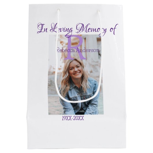 In der liebevollen Erinnerung an den Speicher-Keep Mittlere Geschenktüte (Rückseite)